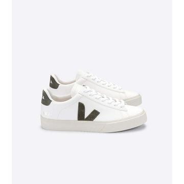 Veja CAMPO CHROMEFREE Women's Low Tops Sneakers White/Khaki | CA 593KOR